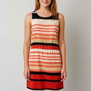 Peter Som Multicolor Striped Midi Dress